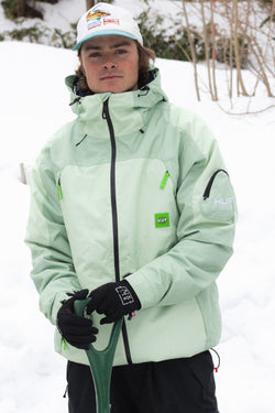 686 x Huf Double H Shell Jacket - Green Colorblock