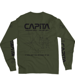 Capita Spaceship long Sleeve Tee - Military Green/Black