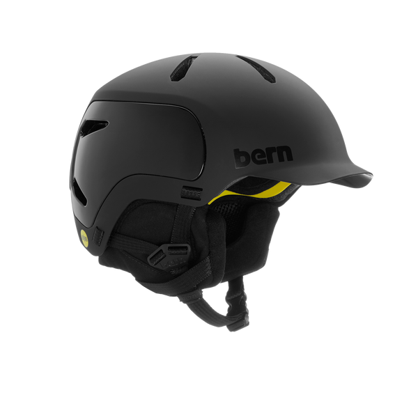 black and yellow snowboard helmet Bern Watts 2.0 MIPS Snow Helmet