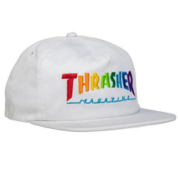 Thrasher Rainbow Mag White Snapback