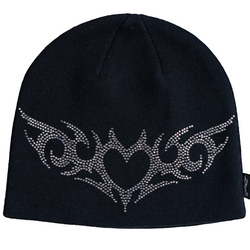 Corduroy Shine On Skully Beanie - Black