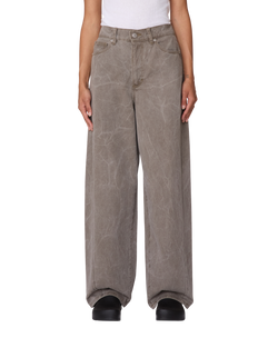 Obey Women's Donovan 5 Pocket Pant - Major Brown Wrinkle Wash