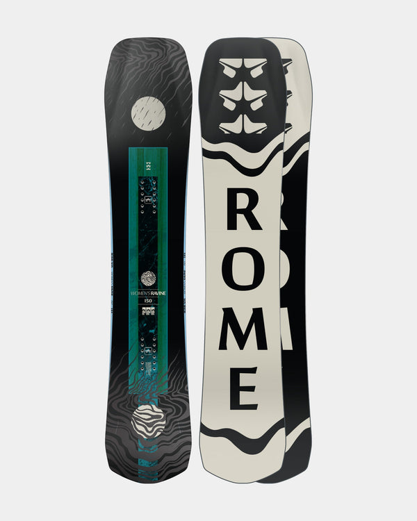 rome detail womens snowboard Rome Ravine Women's Snowboard 23/24