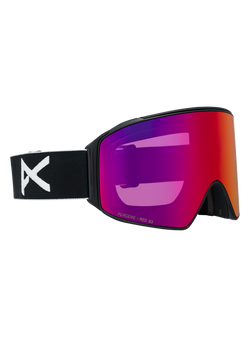 Anon M4 Cylindrical Goggles + Bonus Lens MFI Face Mask - Frame: Black, Lens: Perceive Sunny Red