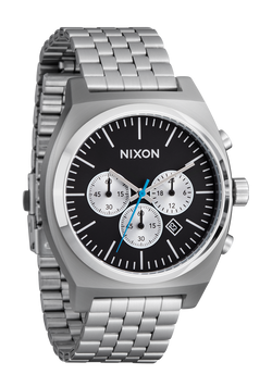 Nixon Time Teller Chrono Watch Chrome / Black / Chrome Sunray