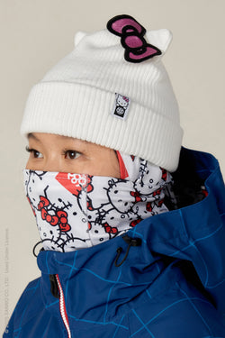 686 Alpha Hinged Balaclava - Hello Kitty White