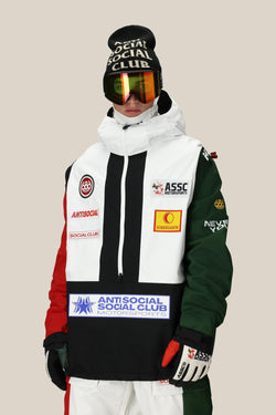 686 x Anti Social Social Club F1 Shell Anorak - White Colorblock