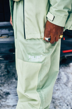 686 x Huf Double H Shell Pant - Green Colorblock