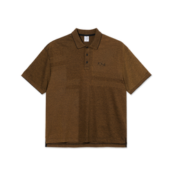 Polar Pique Surf Polo Shirt - Black/Caramel