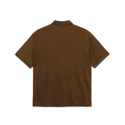 Polar Pique Surf Polo Shirt - Black/Caramel