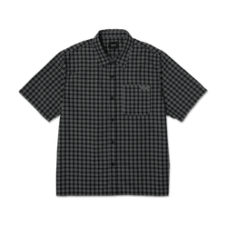 Huf Stretch Micro Plaid Shirt Black