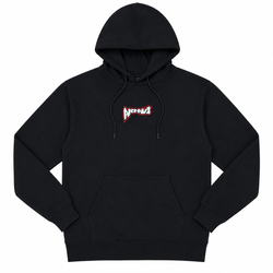 Artavi Tag Embroidered Hoodie - Black