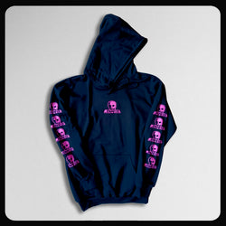 Skull Skates Hoodie Black / Ink Pink