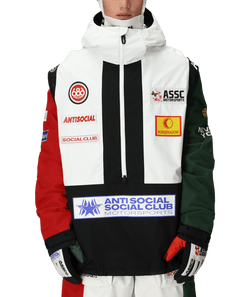 686 x Anti Social Social Club F1 Shell Anorak - White Colorblock