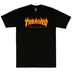 Thrasher Flame Logo Tee Black