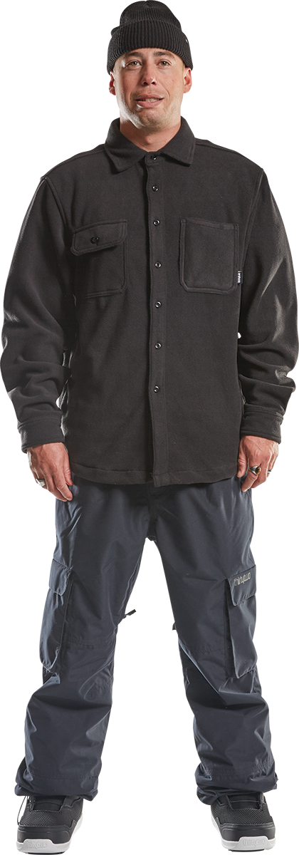 Thirtytwo Men's Rest Stop Anorak – 220g Fleece Jacket With Nylon Panels For Snow & Street