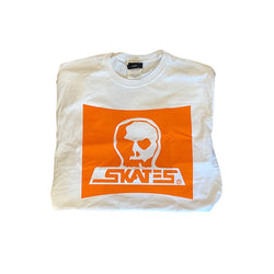 Skull Skates Classic Surf Box T-Shirt White/Orange